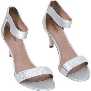 Style & Co. Phillyis Two-Piece Evening Sandal Silver Women's US 9